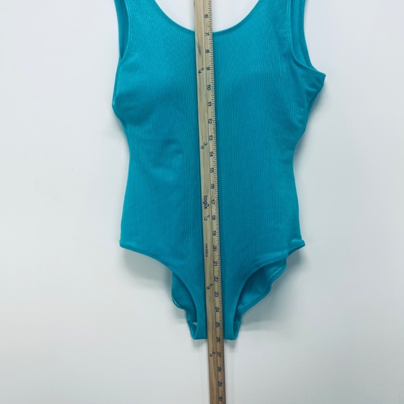 Southern Expression Ribbed Cloudlight One Piece Swimsuit Bathing Suit Blue Sz L - Picture 3 of 9